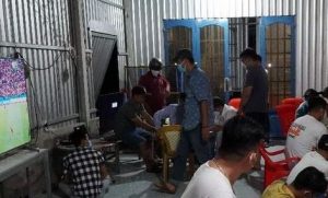 Hiện trường vụ đánh bạc bị phát hiện